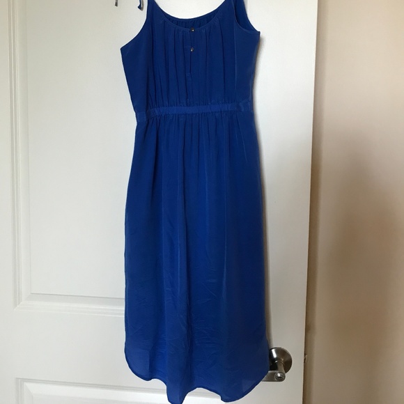 Madewell Tie Strap Silk Midi Dress - Picture 2 of 4
